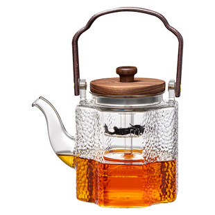雅集茶具新款苏窗提梁壶耐高温玻璃煮茶壶泡茶蒸煮两用家用电陶炉