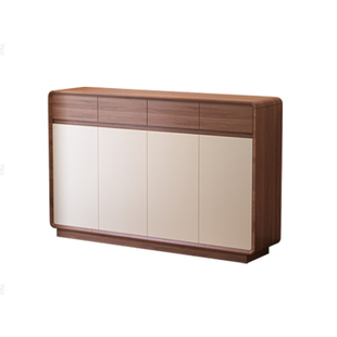 三梦全实木鞋柜家用门口入户玄关柜鞋柜收纳柜一体靠墙大容量多层