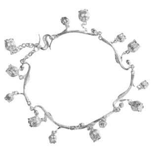 足银S990铃兰花手链纯银新中式国风高级感甜美花朵手饰送女友礼物