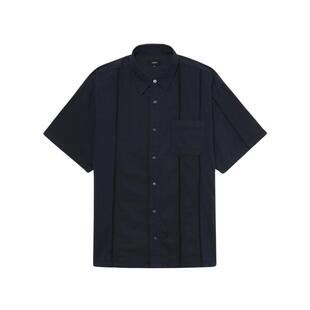 BEAMS男装镂空短袖衬衫2024夏季新款简约质感宽松上衣010171XM