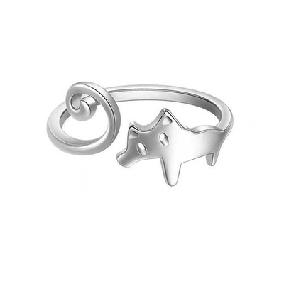 Dopamine Vault」喵喵卷.猫咪戒指小众简约小众设计日常百搭指环