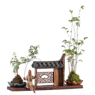 古法养鱼缸流水配件创意循环流水陶罐生态缸庭院造景室内增氧摆件