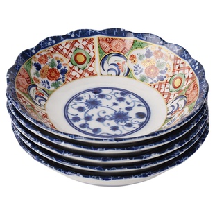 {清仓无补}日本进口古伊万里圆盘家用陶瓷餐具套装贴花描金菜盘