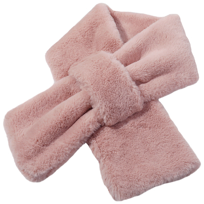 白色护颈小围脖交叉冬季