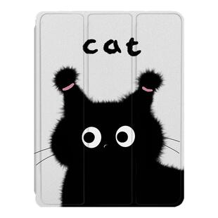 小猫咪适用ipadpro保护套2023第10代air5个性4卡通mini7创意3黑色6/2021款10.2苹果11代2025版12.9寸平板壳