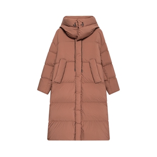 【90白鸭绒】Juicy Couture橘滋羽绒服女宽松加长外套