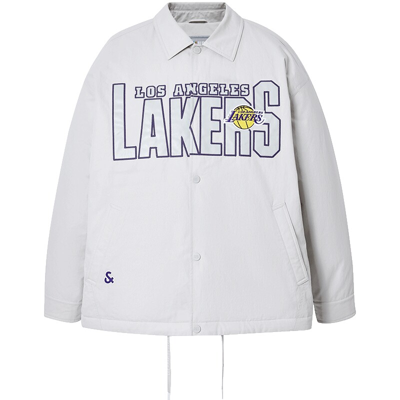 杰克琼斯奥特莱斯NBA联名湖人队2025年冬季新款羽绒服运动潮上衣