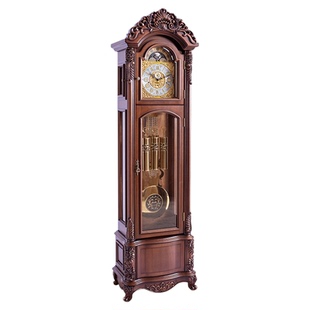 利时达欧式轻奢落地钟德国赫姆勒机芯机械钟客厅别墅实木家用报时