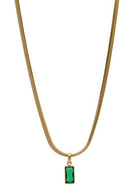 ZOXI轻奢小众不掉色绿色蛇骨链女