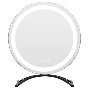 化妆镜台式led灯宿舍桌面大号家用充电式网红镜子梳妆台补光ins风