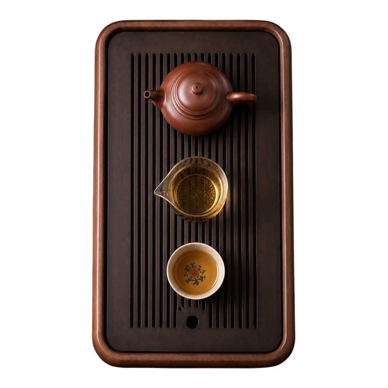 高档实木茶盘家用办公茶托盘储水排水双用沥水干泡盘高档功夫茶具