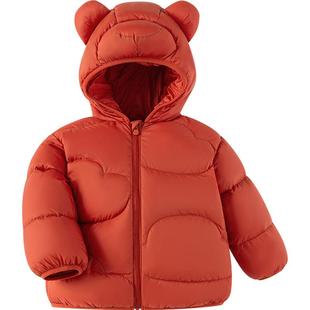 巴拉巴拉宝宝羽绒服婴儿红色秋冬季新款童装男童女童轻薄短款外套