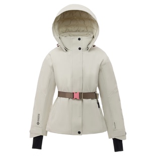 户外休闲冲锋衣羽绒服女2025年冬季新款白鹅绒收腰显瘦滑雪服外套