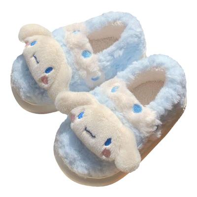 细细条可爱大耳狗棉拖鞋