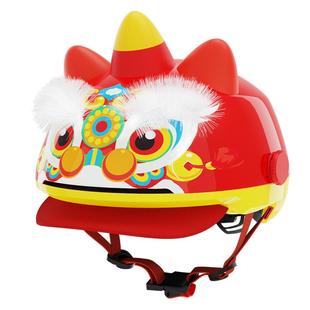 易酷达醒狮儿童头盔3C认证男女孩四季电动车安全帽骑行可爱国风