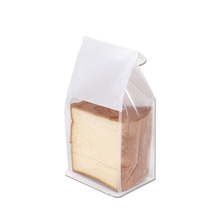 八-F801小号八边封棉纸吐司袋5-6片装金钻吐司卷边铁丝封口纸袋