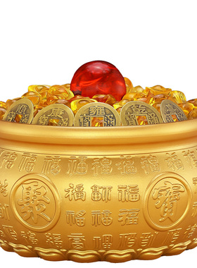 黄铜聚宝盆客厅店铺前台摆件