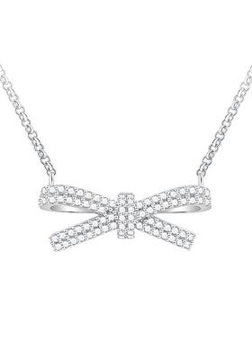 蝴蝶结锁骨链送女友礼物高级感