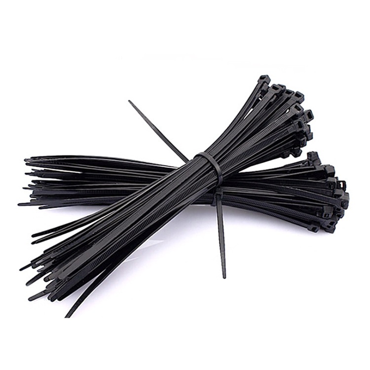 华盛塑料 直销国标5*400mm足量250条 黑白尼龙扎带 电工园林扎线