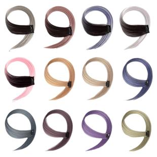 挂耳染假发片女 彩色挑染发片假发条隐形无痕一片式漂染接发长发