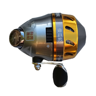 射鱼轮傻瓜一代二代鱼镖轮小款折叠摇把合金线杯便携方便新款