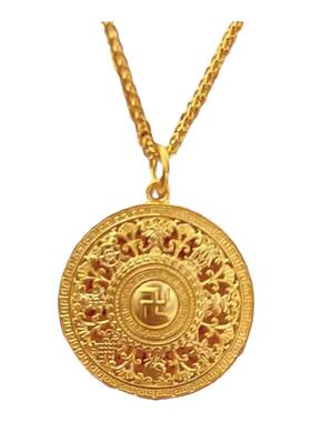 八宝罗盘吊坠时来运转古法镂空福牌项链女送女友老婆妈妈生日礼物