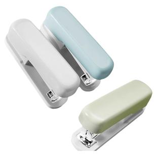 得力订书机学生用订书器家用办公用装订机小型定书机马卡龙色多功能大号钉书机订书钉省力订书钉通用学习用品