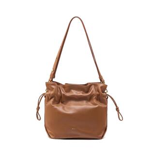 万里马纳福袋慵懒风垃圾袋腋下包牛皮通勤大容量手提单肩斜挎包