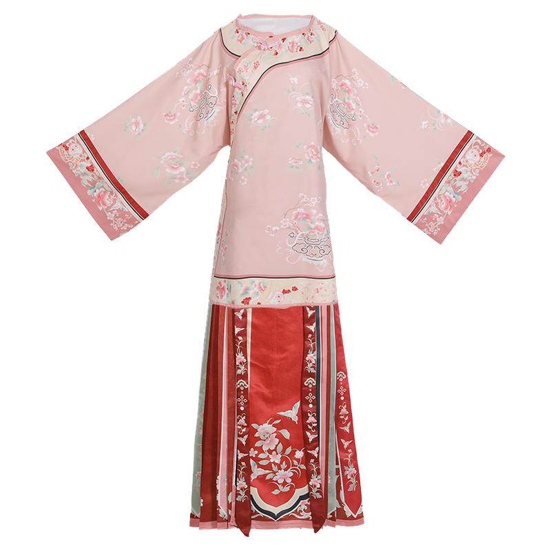晚清汉女汉服古董衣格格旗装古装