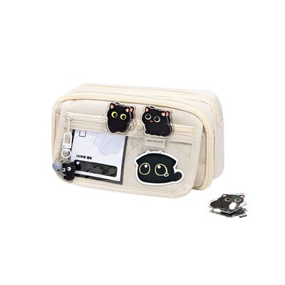 大容量猫咪超火笔袋简约ins