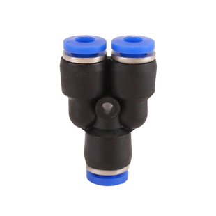 Y型气管快接头PY10mmPW8转6mmPU管等径变径插管三通快插气动元件