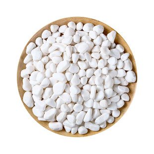 白石子100斤白色石子石头大鹅卵石庭院铺地小白石头造景景观鱼缸