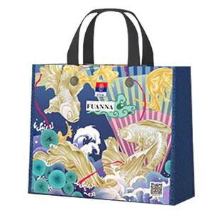富安娜购物袋时尚潮流礼品袋手提袋收纳单肩女包【图案随机】