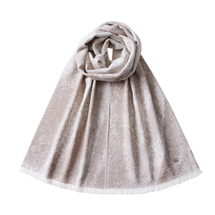 玖慕100%桑蚕丝围巾女秋冬季真丝拉绒保暖围脖送长辈妈妈生日礼物