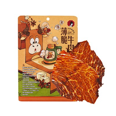 茶颜悦色薄脆牛肉片原味孜然味肉类牛脆脆即食小吃休闲零食16g/袋