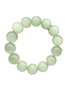 清货绿纹石手串10~15mm左右