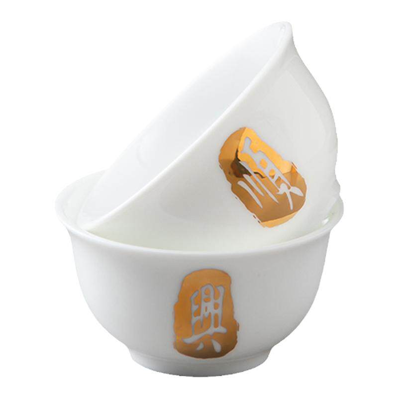 潮汕高白姥爷保号图案功夫茶具复古中式整套泡茶盖碗茶杯