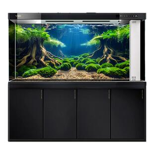 鱼缸背景画高清背景纸定制溪流缸草缸造景装饰图水底树根水草岩石