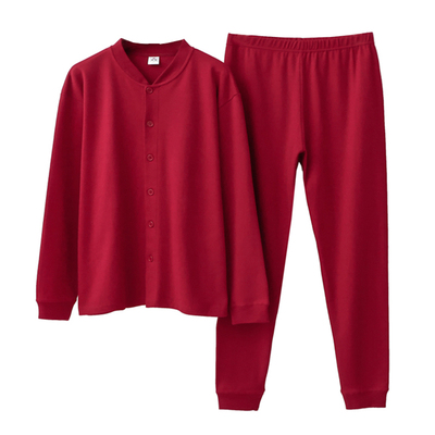 纯棉加肥大码开衫春秋女内衣套装