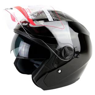 永恒新国标A类摩托车头盔男电动车半盔女士保暖四季通用双镜片Y60