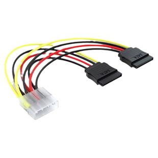 山泽sata硬盘电源线大4pin台式机电脑ide转接线15pin一分二延长线