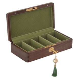 金条收纳盒带锁实木藏金子神器10g20g 黄金专门存放盒收藏小木箱