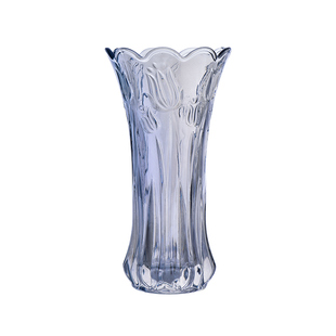 水养富贵竹百合花水晶玻璃花瓶水竹干花水培欧式家用客厅插花摆件