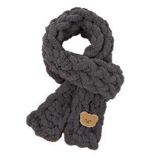 绿色粗毛线猫尾巴手指围巾毛线手工编织毛毯diy材料超粗圣诞树纱