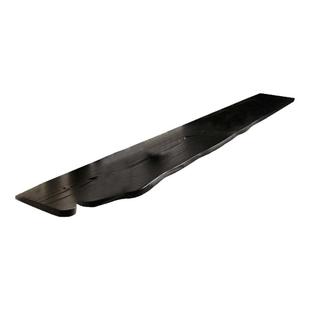 黑色百搭实木一字隔板置物架简约现代客厅电视背景墙收纳壁挂木质