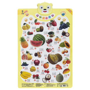 水果宝宝有声早教挂图婴儿认知学说话发声儿童益智玩具墙贴卡片
