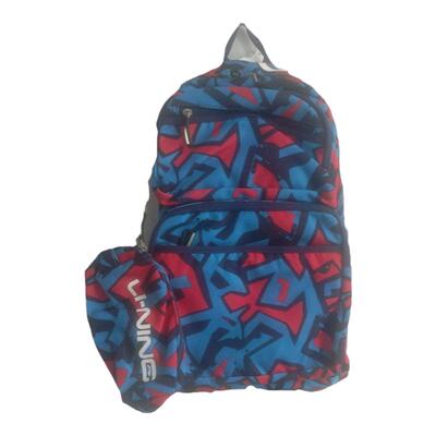 正品15秋李宁基础运动系列大容量学生男子双肩背包ABSK099