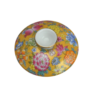 景德镇陶瓷盖碗盖子大号三才碗碗盖宫廷风泡茶碗描金杯盖单盖配件