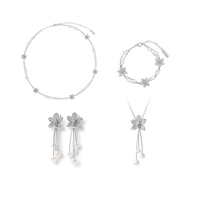 CIGALONG龙梓嘉垂丝茉莉海蓝宝珍珠项链手链新中式珠宝