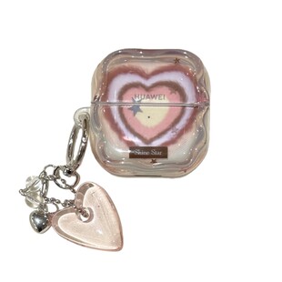 适用于华为freeclip2冰梅紫保护壳se3晕染大爱心Y2K风格软壳苹果airpodspro三代防摔保护壳se2少女心半透se3